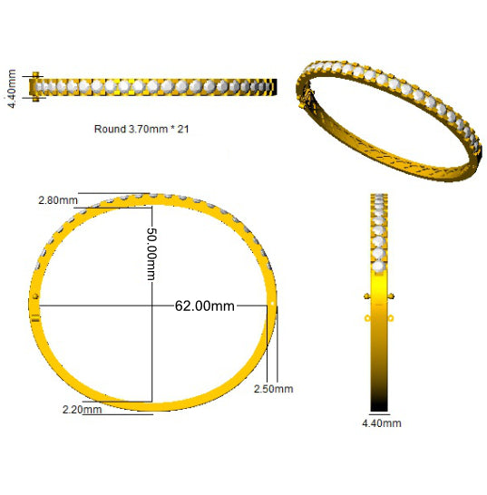 BJA0008 — Bangle - 9k Yellow Gold detail