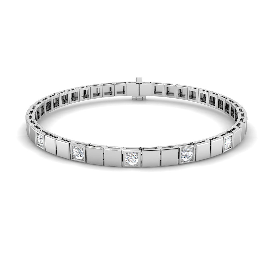BJB0011 — Bracelet - 9k White Gold