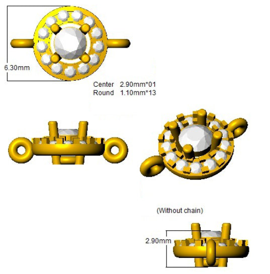 BJB0013 — Bracelet - 9k Yellow Gold detail