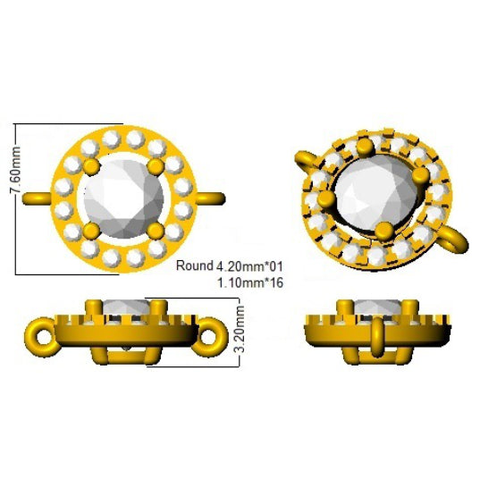 BJB0015 — Bracelet - 9k Yellow Gold detail