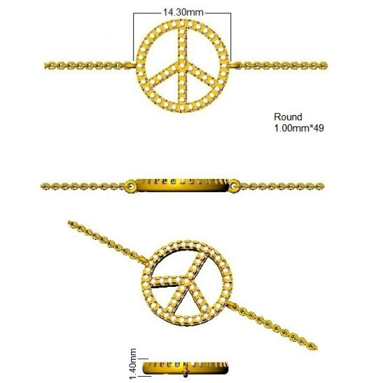 BJB0002 — Bracelet - 9k Yellow Gold detail