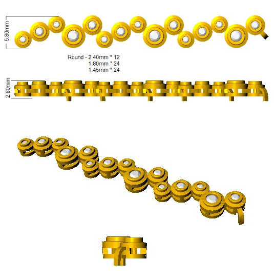 BJB0044 — Bracelet - 9k Yellow Gold detail