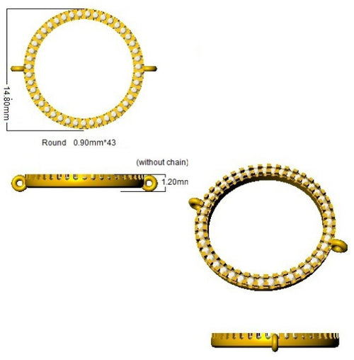 BJB0070 — Bracelet - 9k Yellow Gold detail