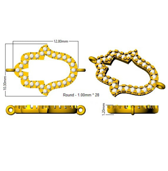 BJB0073 — Bracelet - 9k Yellow Gold detail