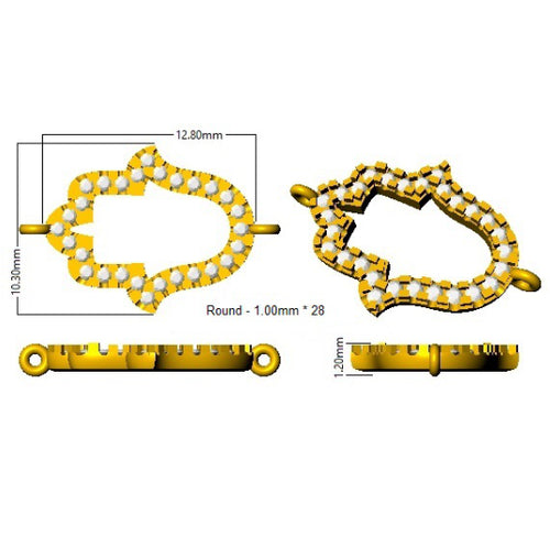 BJB0073 — Bracelet - 9k Yellow Gold detail