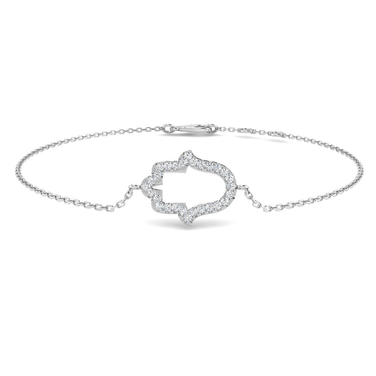 BJB0073 — Bracelet - 9k White Gold