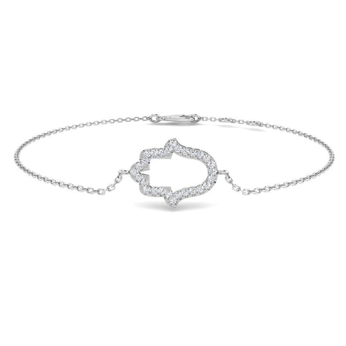BJB0073 — Bracelet - 9k White Gold