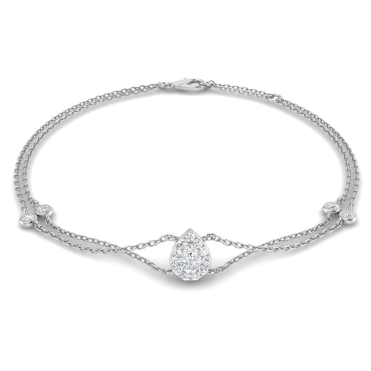 BJB0074 — Bracelet - 9k White Gold