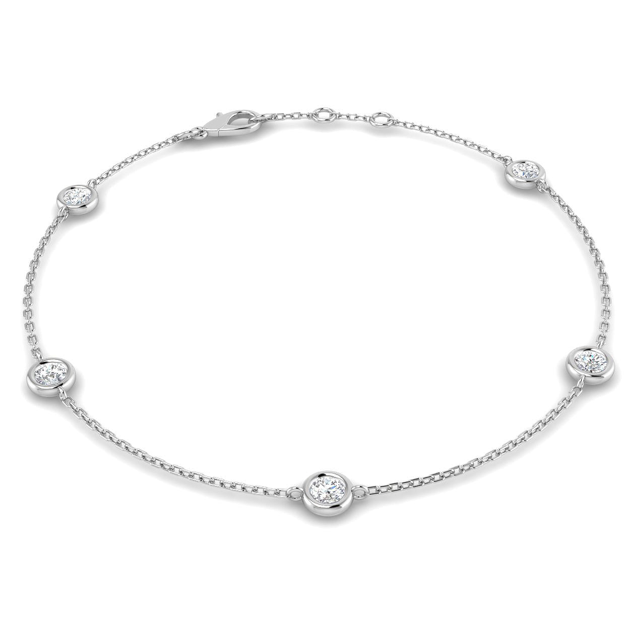 BJB0734D — Bracelet - 9k White Gold