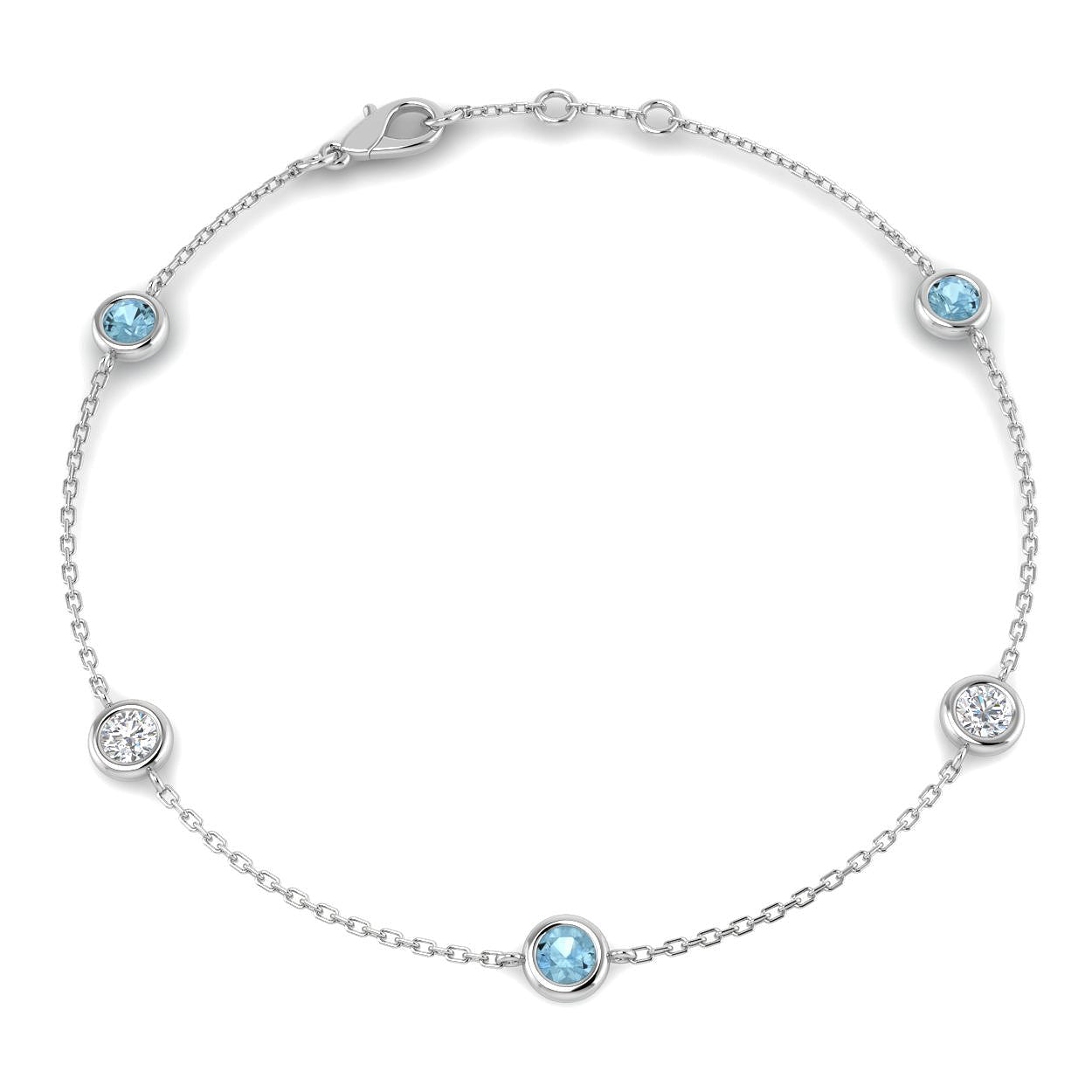 BJB0734E — Bracelet - 9k White Gold