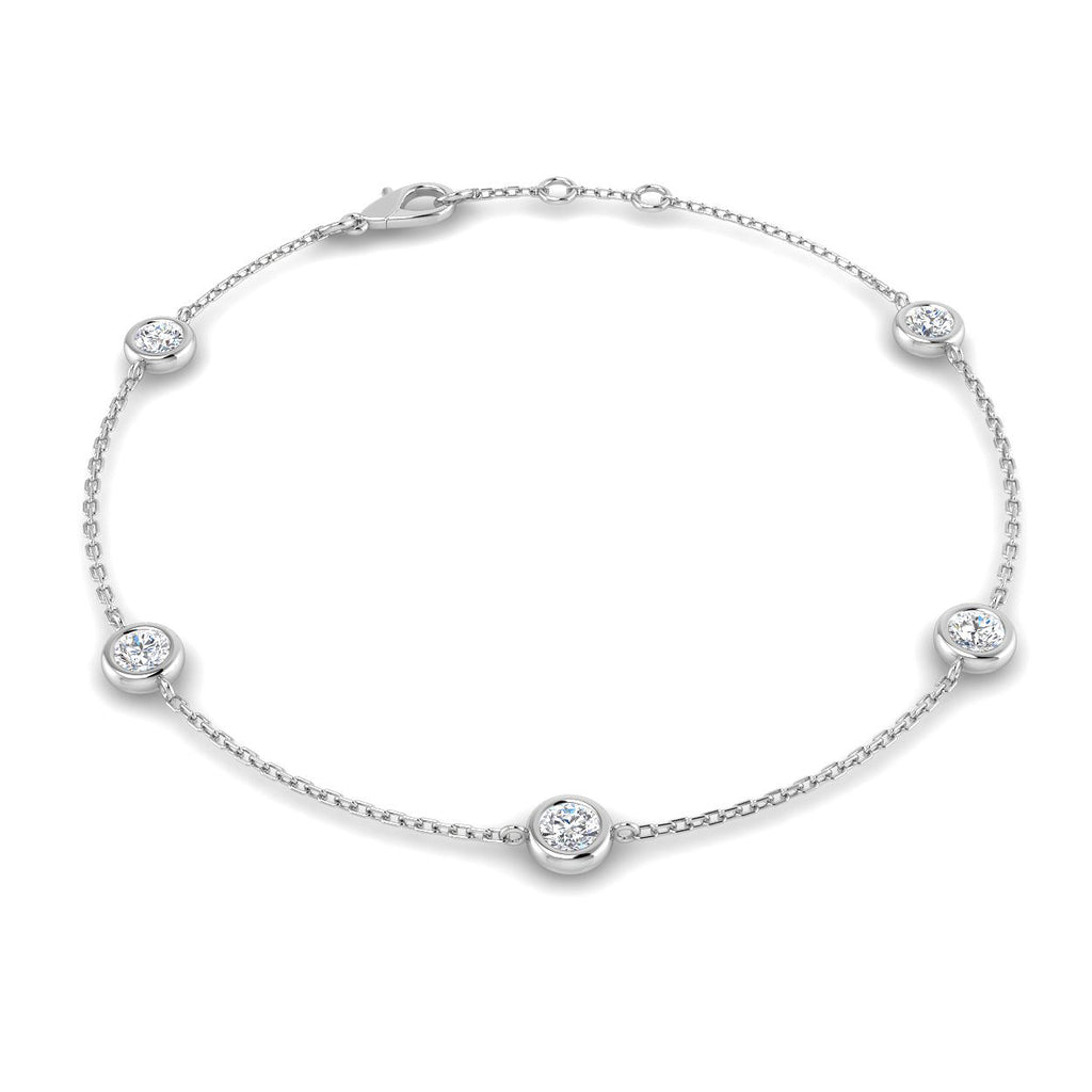 BJB0734E — Bracelet - 9k White Gold