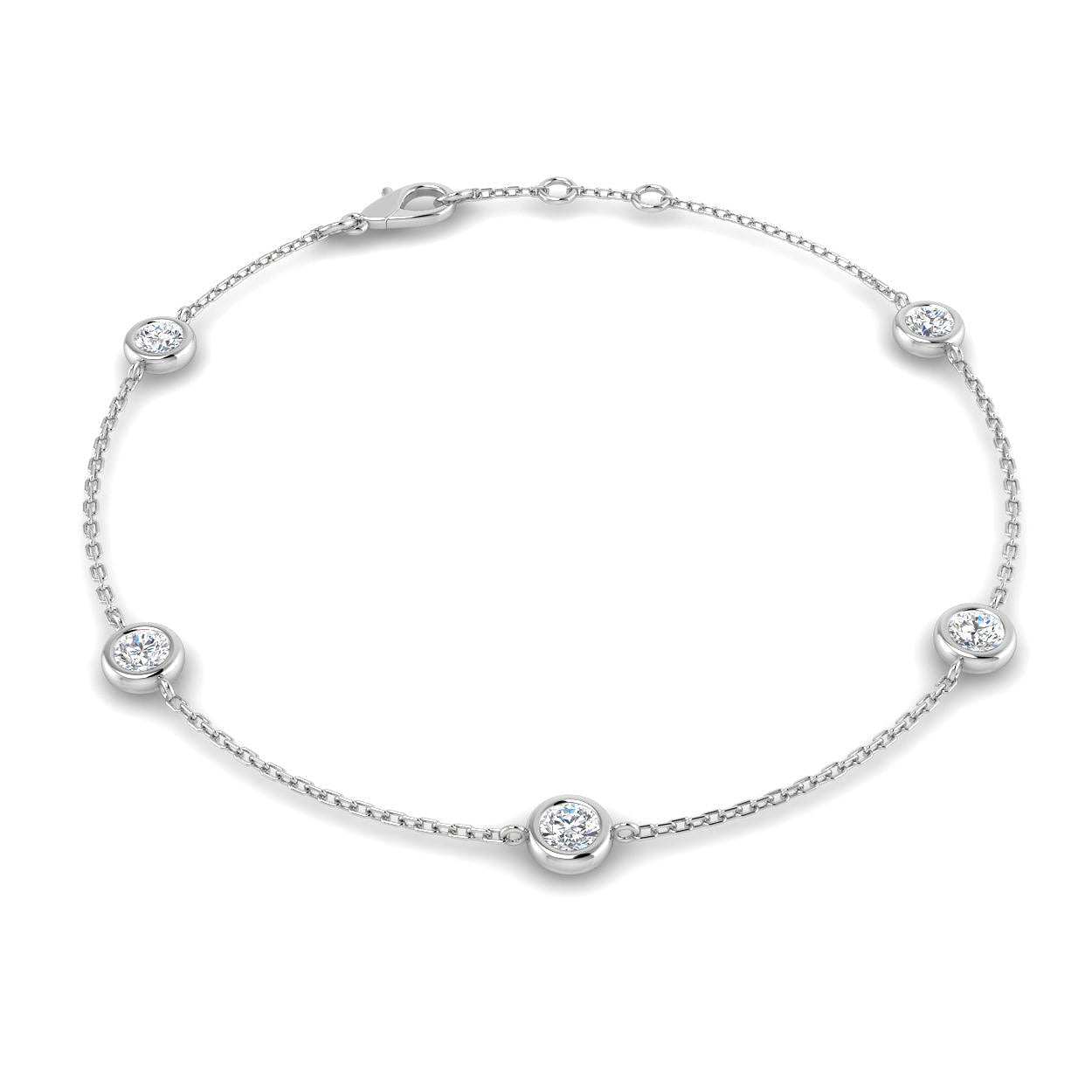 BJB0734E — Bracelet - 9k White Gold