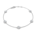 BJB0734F — Bracelet - 9 KT White Gold