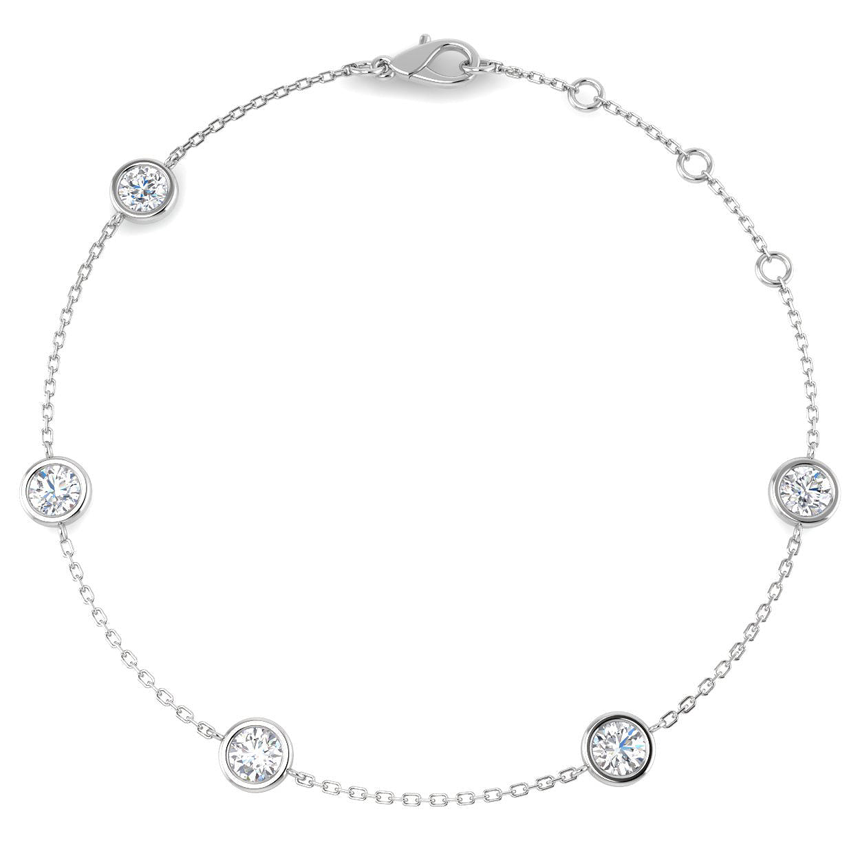 BJB0734G — Bracelet - 9k White Gold
