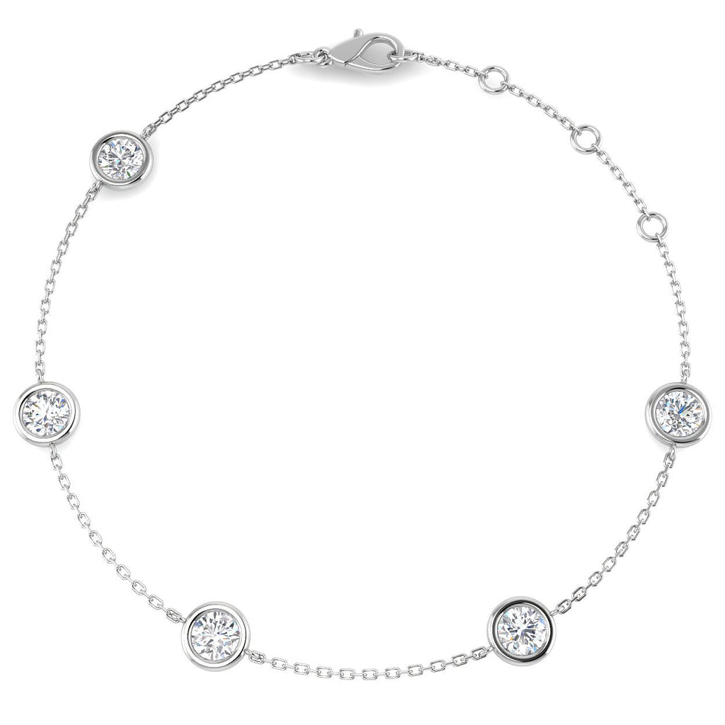 BJB0734H — Bracelet - 9k White Gold