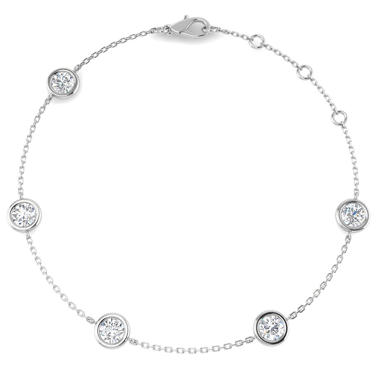 BJB0734H — Bracelet - 9k White Gold