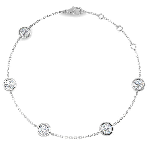 BJB0734H — Bracelet - 9k White Gold