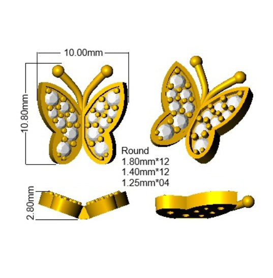 BJE0015 — Earrings - 9k Yellow Gold detail