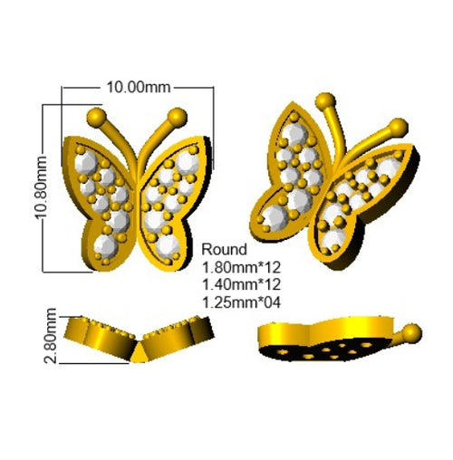 BJE0015 — Earrings - 9k Yellow Gold detail