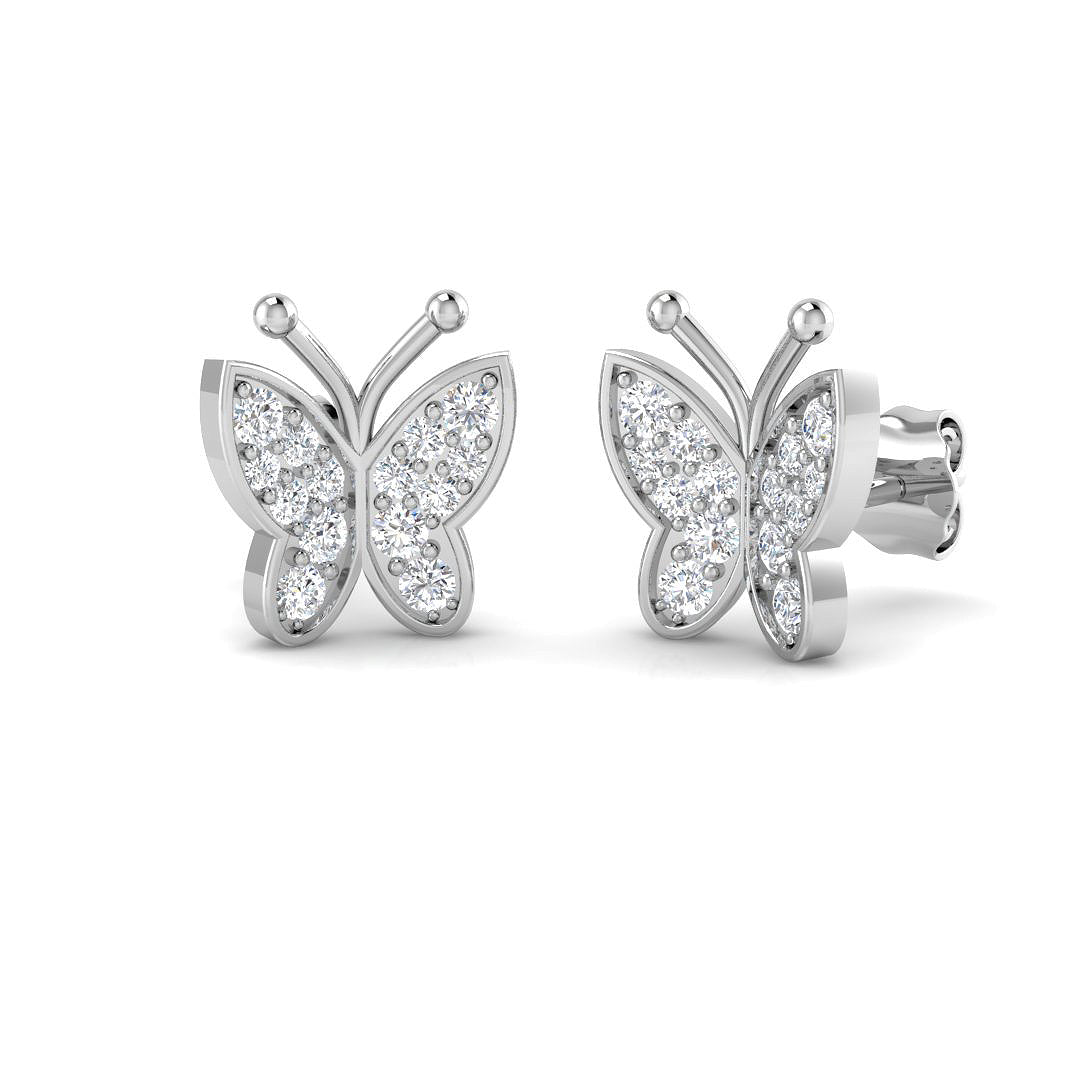 BJE0015 — Earrings - 9k White Gold