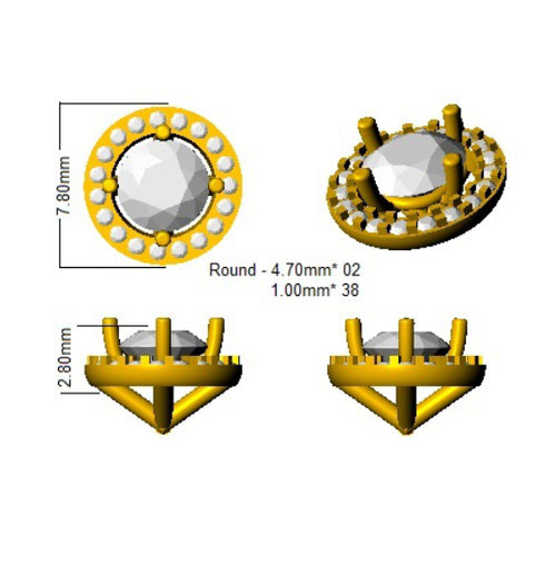 BJE0030 — Earrings - 9k Yellow Gold detail
