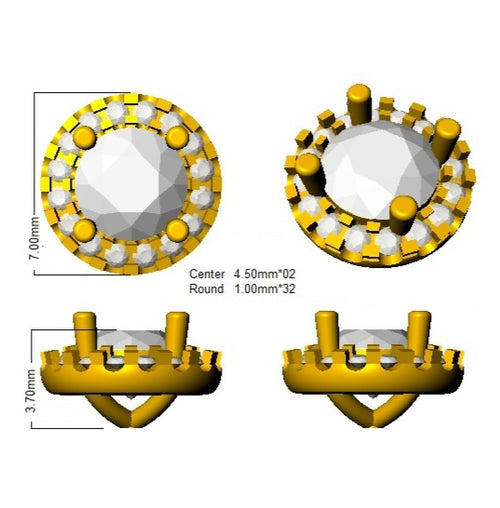 BJE0034 — Earrings - 9k Yellow Gold detail