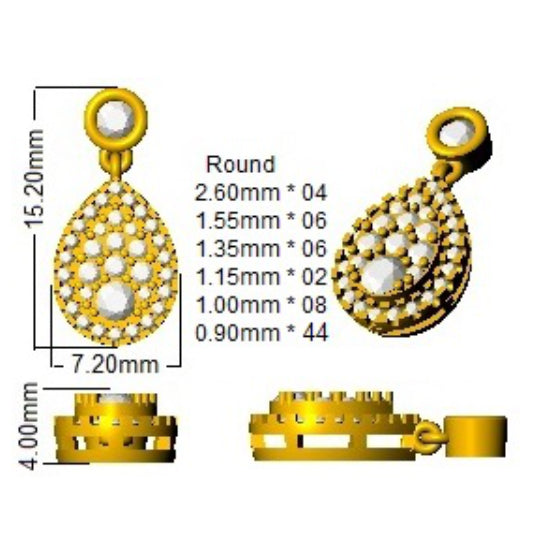BJE0036 — Earrings - 9k Yellow Gold detail