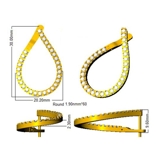 BJE0037 — Earrings - 9k Yellow Gold detail