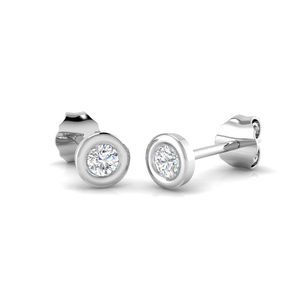 BJE0041 — Earrings - 9 KT White Gold