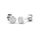 BJE0041 — Earrings - 9 KT White Gold