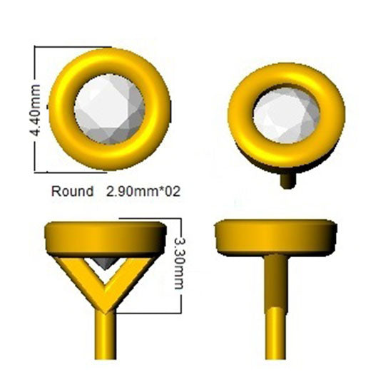 BJE0041 — Earrings - 9 KT Yellow Gold detail
