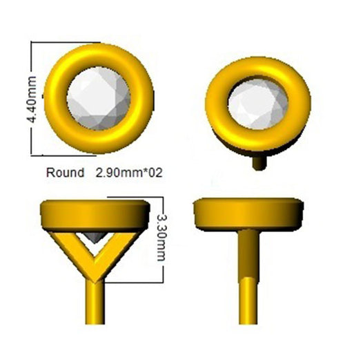 BJE0041 — Earrings - 9 KT Yellow Gold detail