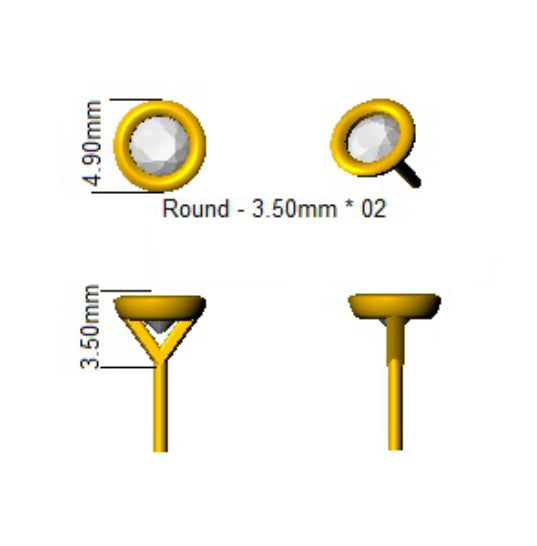 BJE0042 — Earrings - 9k Yellow Gold detail