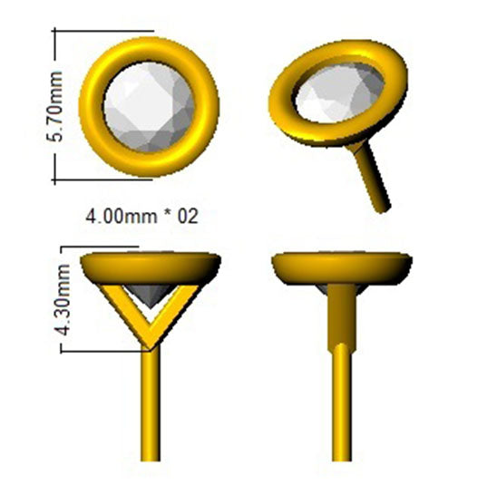 BJE0044 — Earrings - 9k Yellow Gold detail