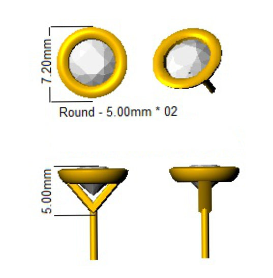 BJE0046 — Earrings - 9k Yellow Gold detail