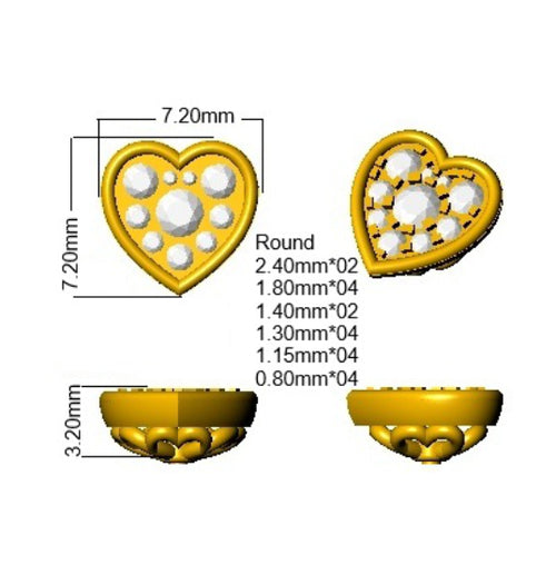 BJE0054 — Earrings - 9k Yellow Gold detail