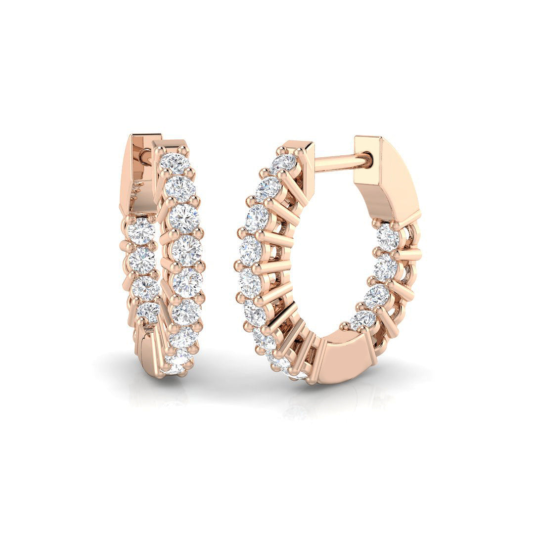 BJE005D — Earrings - 9k Rose Gold