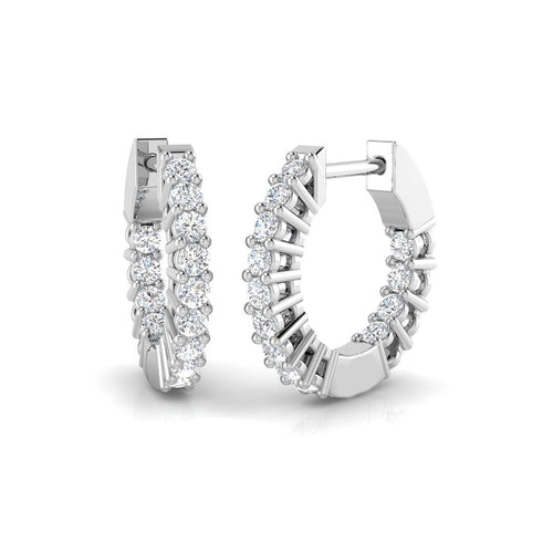BJE005D — Earrings - 9k White Gold