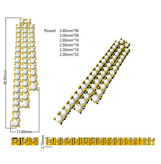 BJE0065 — Earrings - 9k Yellow Gold detail