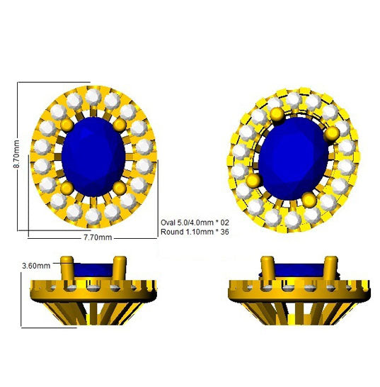 BJE0073 — Earrings - 18k White Gold detail