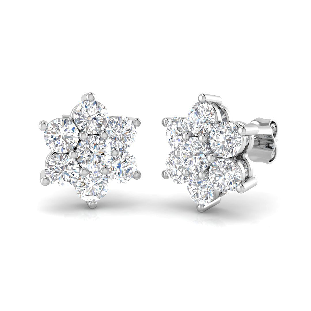 BJE0077 — Earrings - 9k White Gold