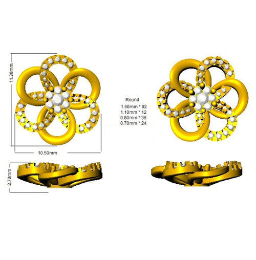 BJE0079 — Earrings - 9k Yellow Gold detail