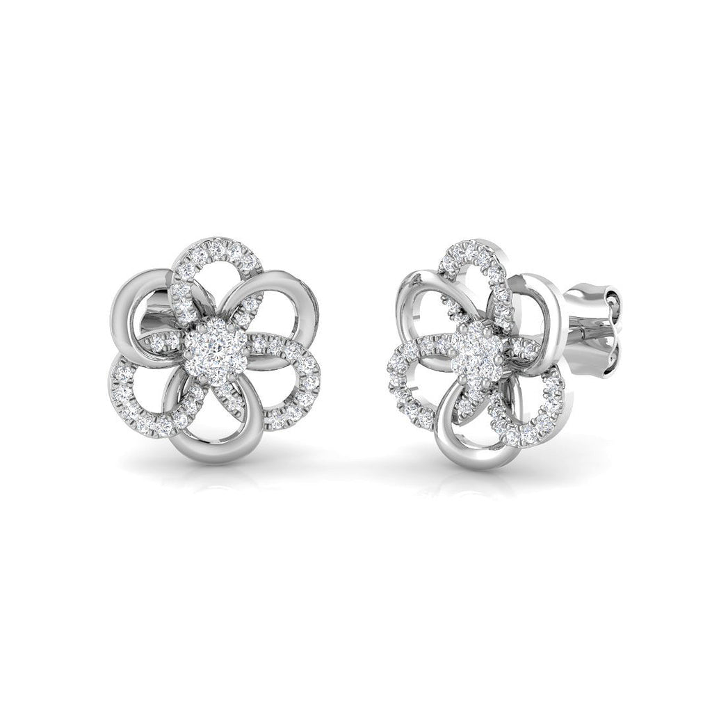 BJE0079 — Earrings - 9k White Gold