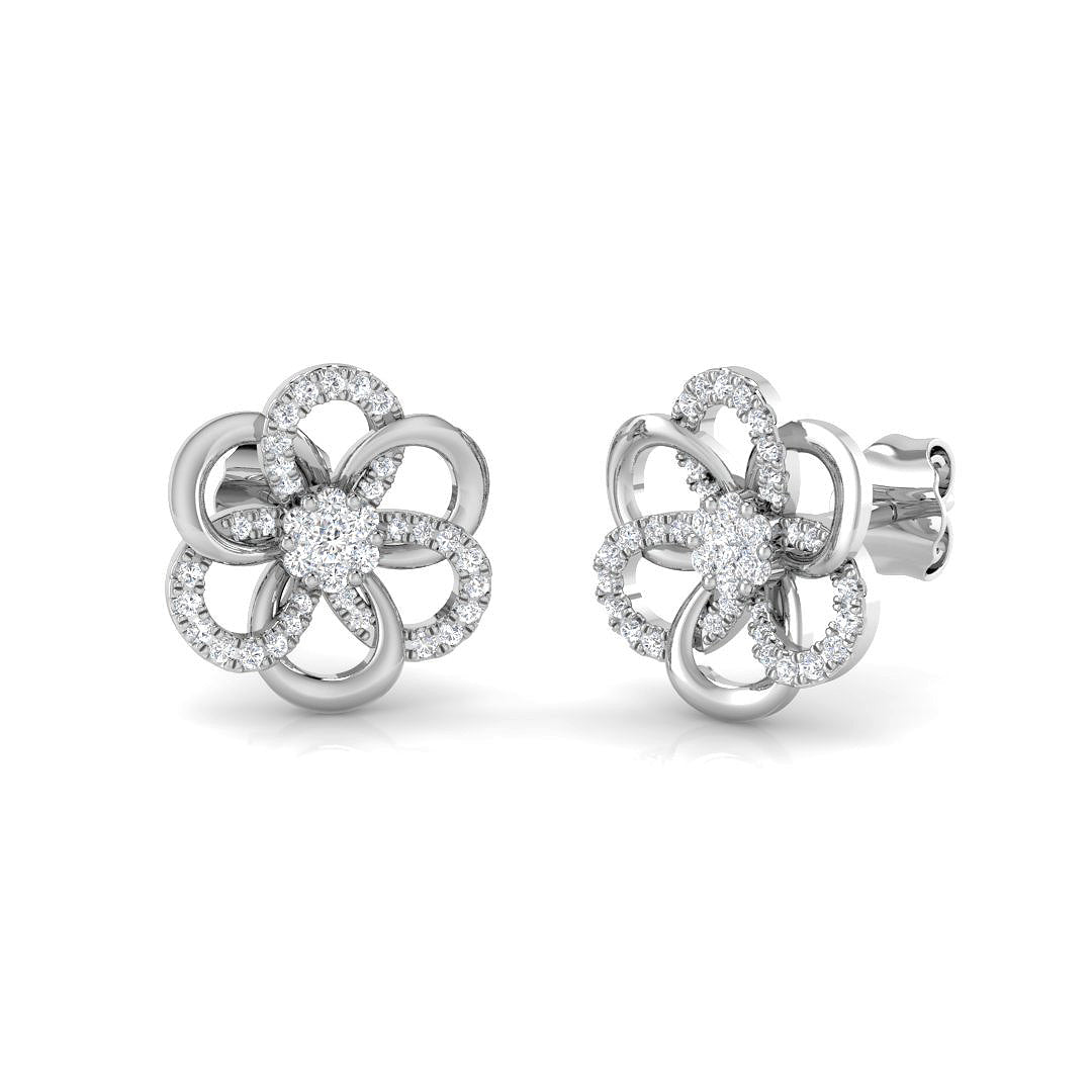 BJE0079 — Earrings - 9k White Gold