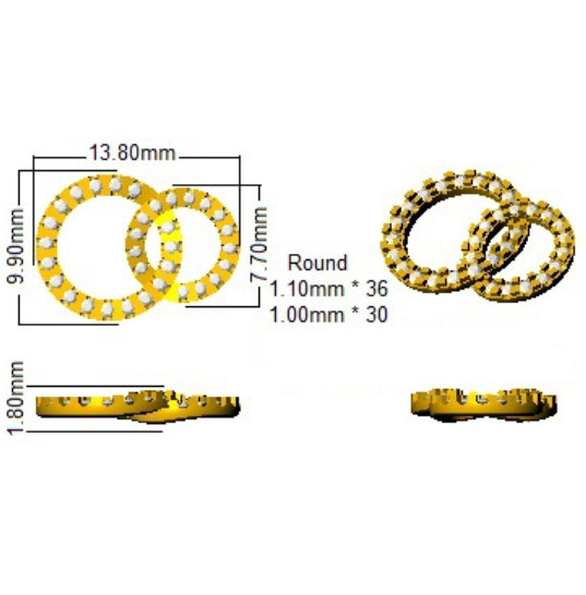 BJE0087 — Earrings - 9k Yellow Gold detail