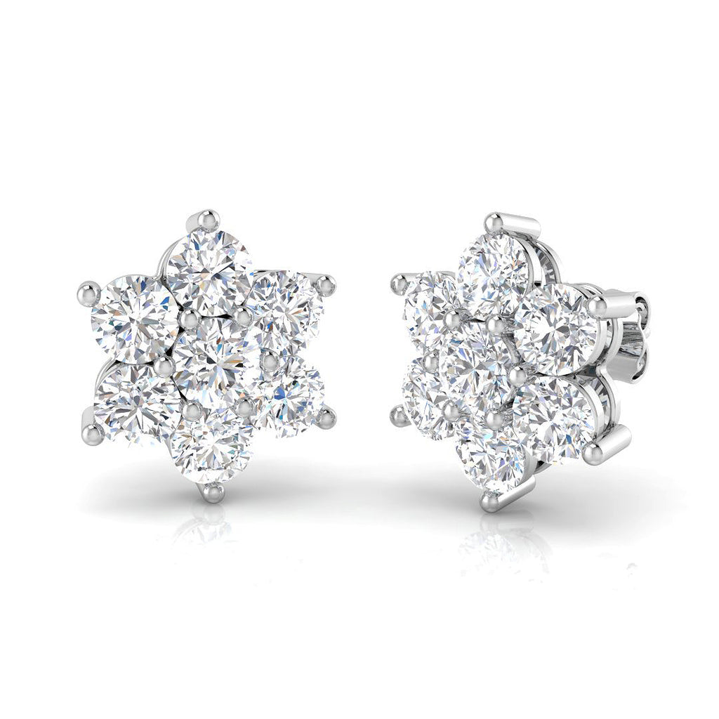 BJE0088 — Earrings - 9k White Gold