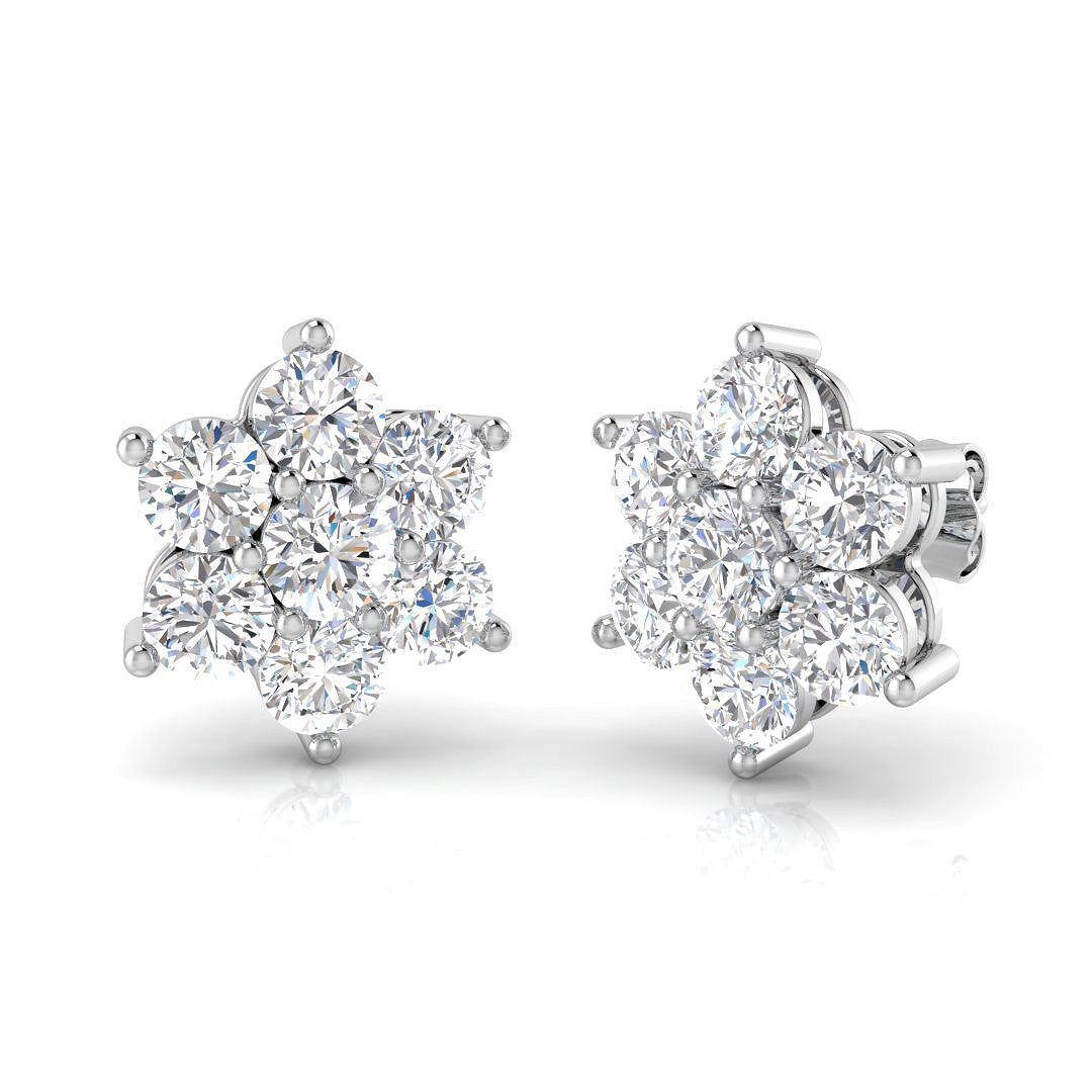BJE0088 — Earrings - 9k White Gold