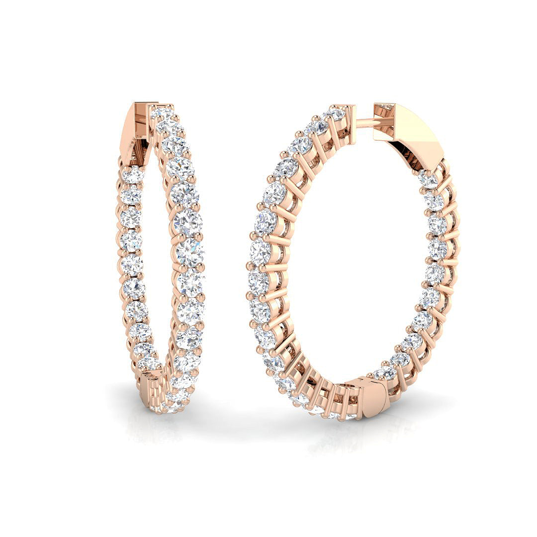 BJE008D — Earrings - 9k Rose Gold