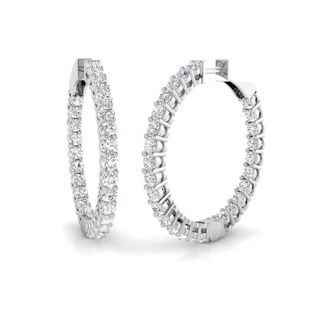 BJE008D — Earrings - 9k White Gold