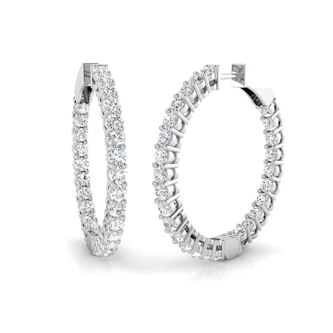 BJE008D — Earrings - 9k White Gold